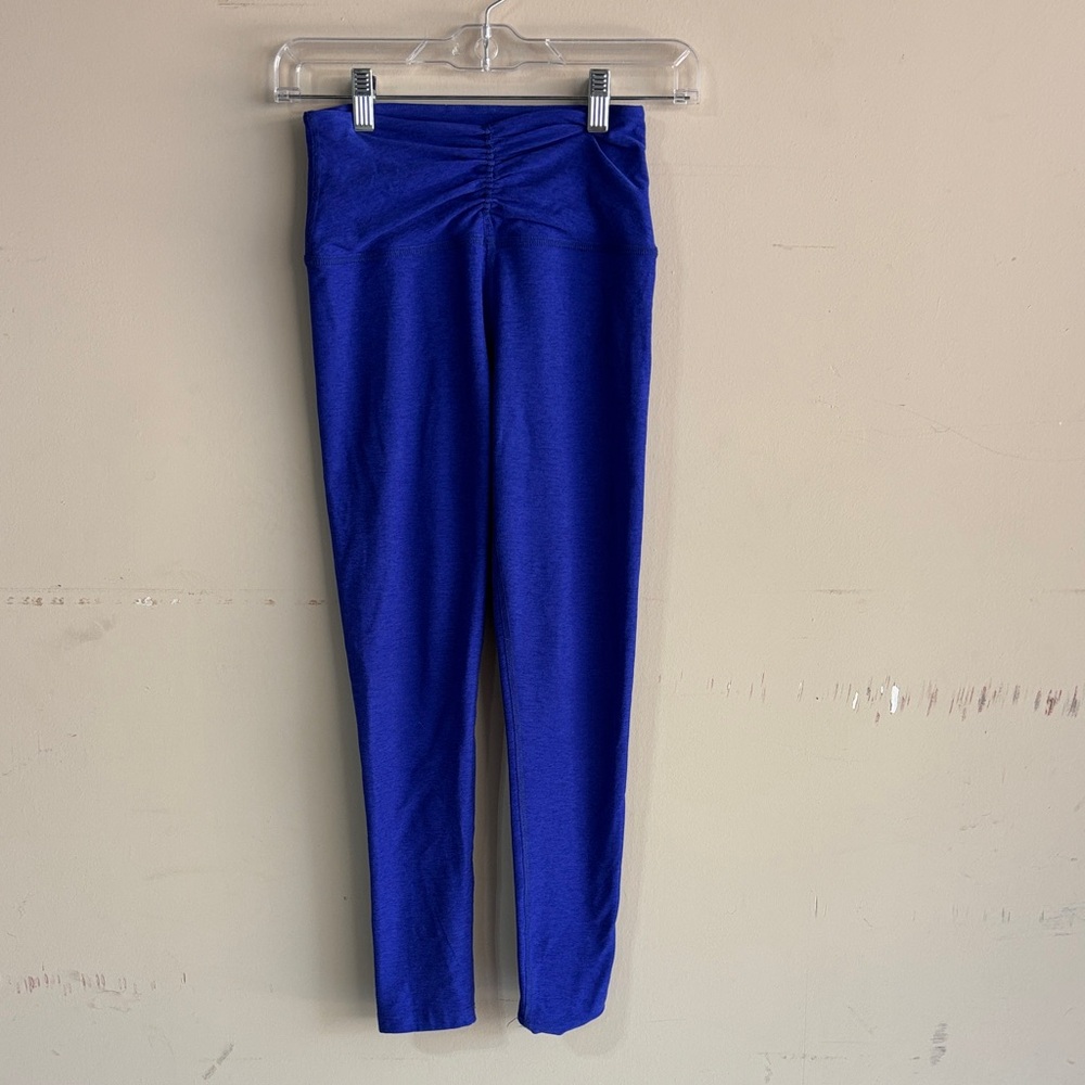 Beyond Yoga- women’s Royal Blue Ruched Waist Leggings